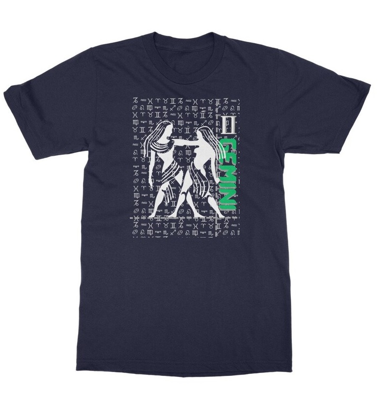 Gemini Zodiac Adult T-Shirt