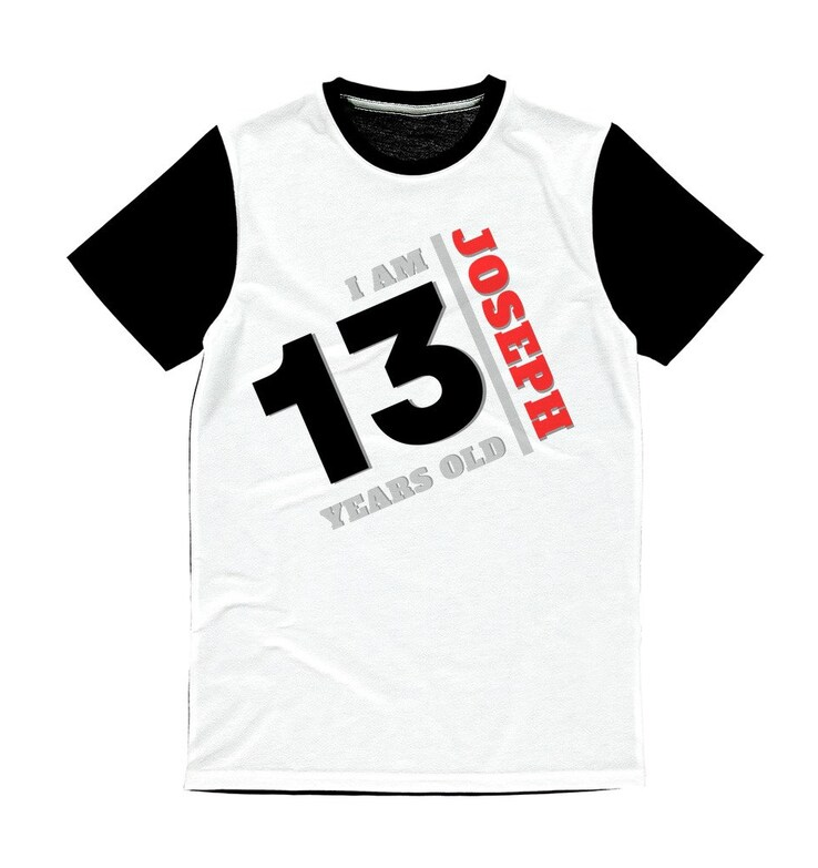 Birthday celebration shirt - I am 13 Joseph