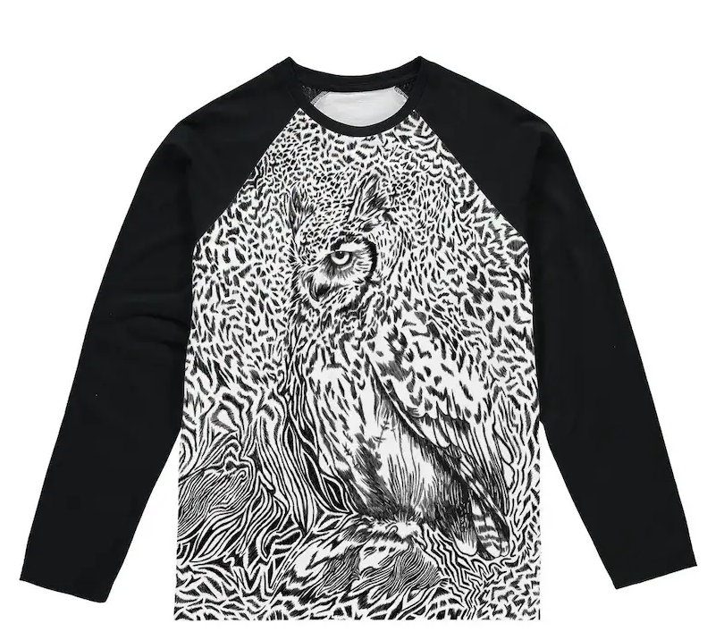 Owl Baseball Long Sleeve T-Shirt
